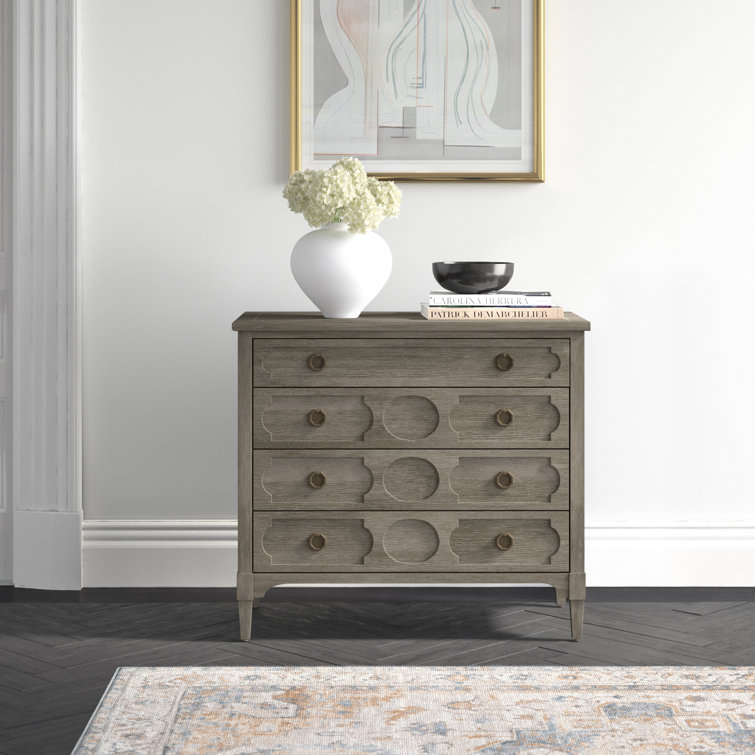 Transitional Smoke on the Water 4-Drawer Oak Dresser