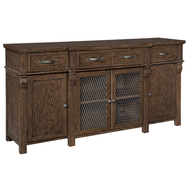 Wexford Antique Brown 72.25'' Oak Grain Sideboard with Storage