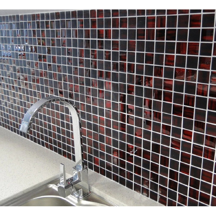 Jam Red Polished and Matte Glass Mosaic Tile Pack