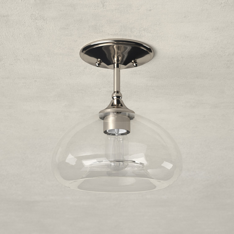 Lani Single Light Glass Semi Flush Mount