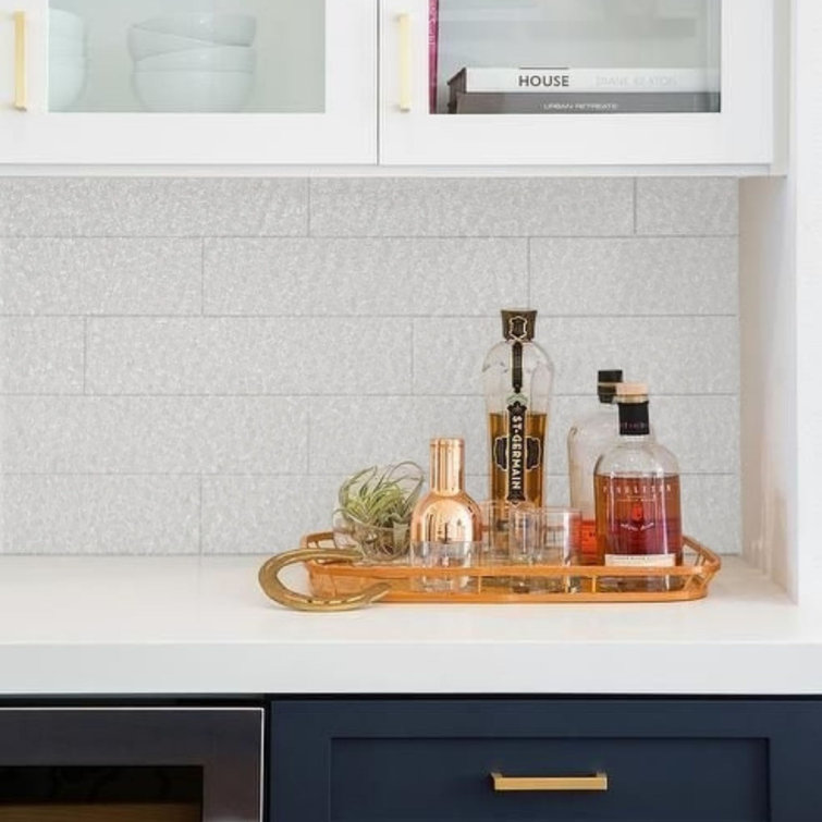 Monroe 4x16 Glossy White Glass Subway Wall Tile