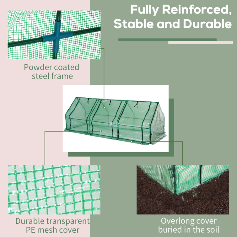 Portable Greenhouse with PE Cover and Steel Frame