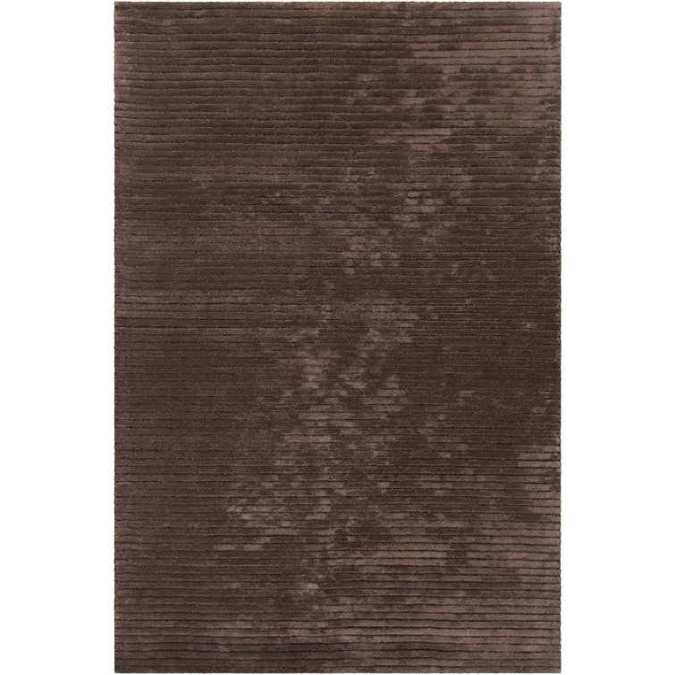 Handmade Striped Wool-Viscose Blend Rug, 3'6" x 5'6"