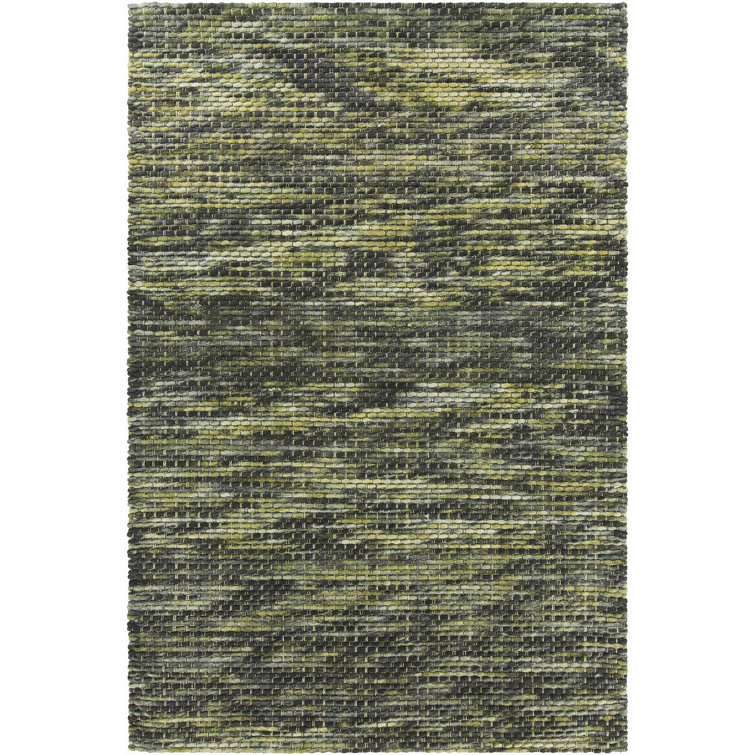 Handmade Multicolor Wool Rectangular 5' x 7' Rug