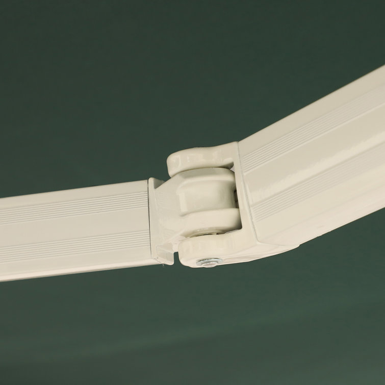 Green Aluminum and Steel Retractable Patio Awning with UV Protection