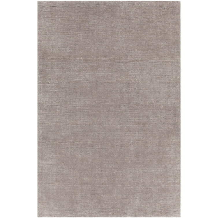 Gray Flat Woven Wool and Synthetic Area Rug, 9' x 13'