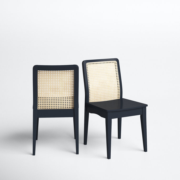 Montclair Black and Natural Rattan Coastal Dining Chair