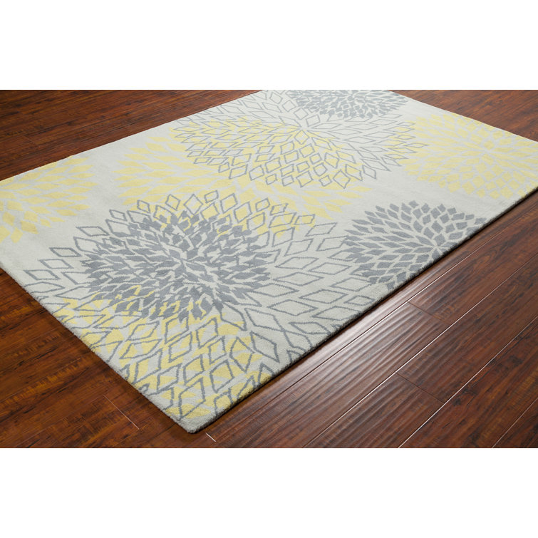 Handmade Gray Wool Rectangular 8' x 10' Tufted Area Rug