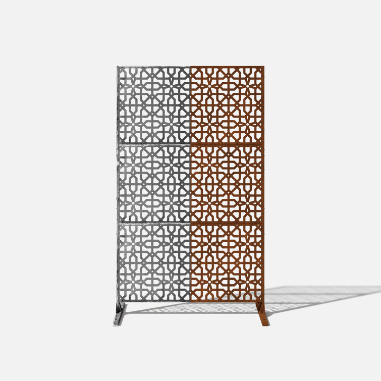 Corten Steel Urban Oasis 45"x76" Weathered Privacy Screen