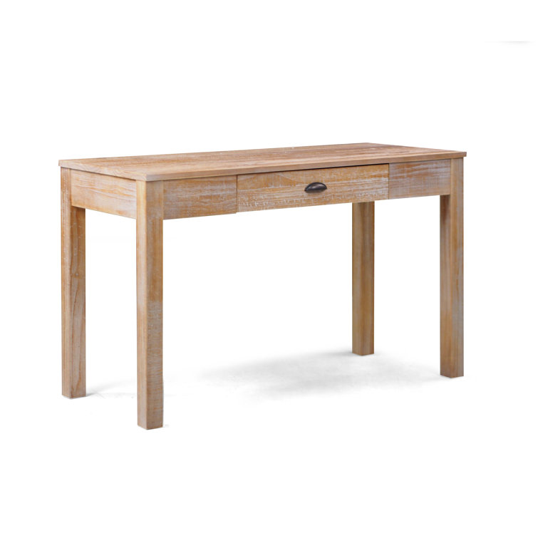 Montauk Driftwood Solid Pine Wood Desk with Drawer