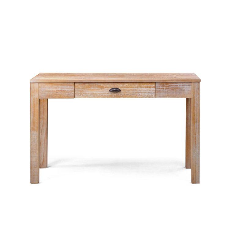 Montauk Driftwood Solid Pine Wood Desk with Drawer