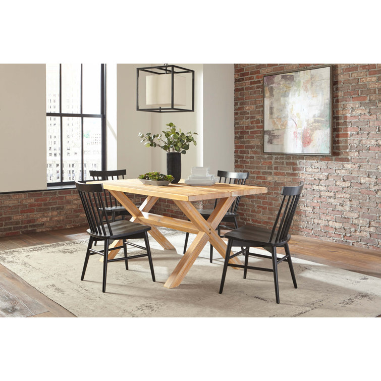 Montauk Driftwood 63" Solid Pine Farmhouse Dining Table
