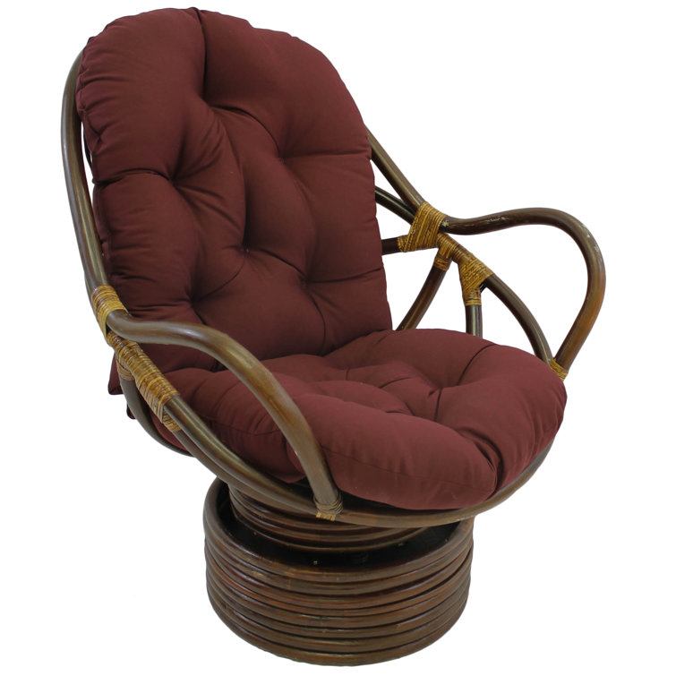 Burgundy Twill High Back Lounge Chair Cushion