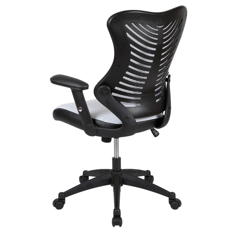 Elevate White Mesh High-Back Adjustable Executive Office Chair
