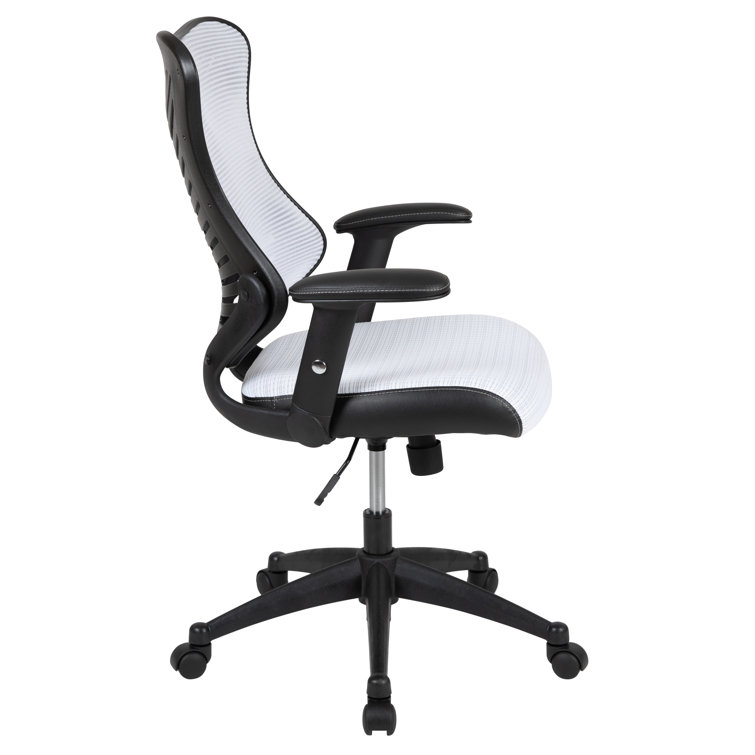 Elevate White Mesh High-Back Adjustable Executive Office Chair
