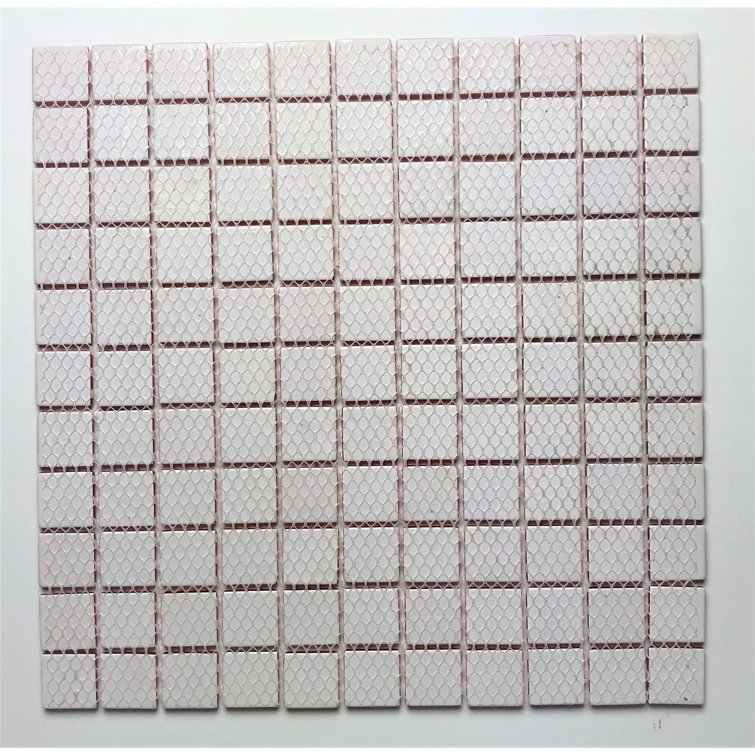 Red Glossy Glass 12x12 Square Mosaic Tile