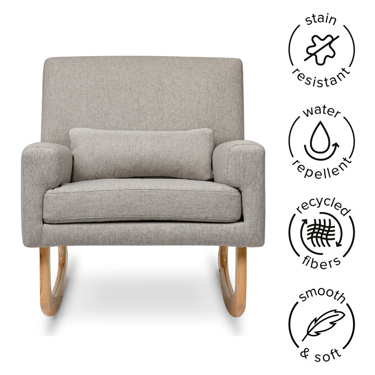 Eco-Performance Grey Eco Weave Sleepytime Rocker with Light Legs
