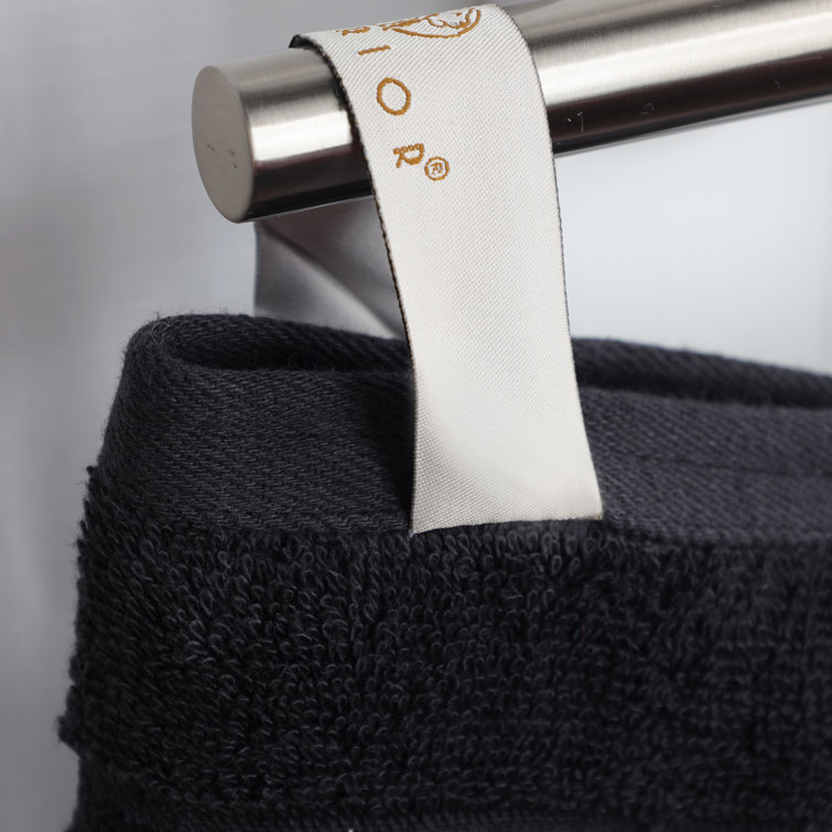Oversized Black Egyptian Cotton 6-Piece Towel Set