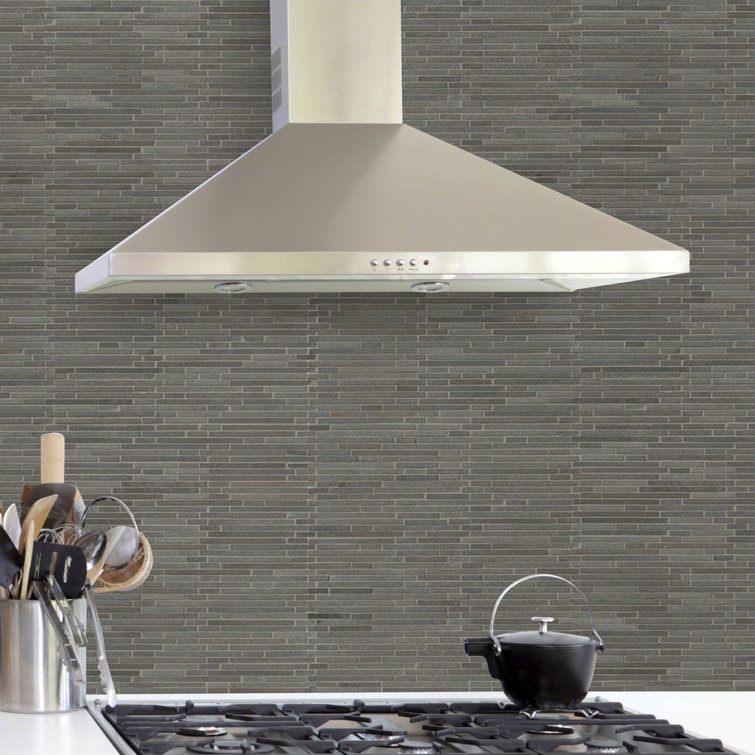 Blue Basalt Bamboo Honed Mosaic Tile Sheet