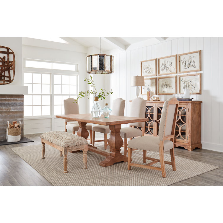 Pengrove Rustic Brown 75'' Mango Wood Sideboard with Glass Doors