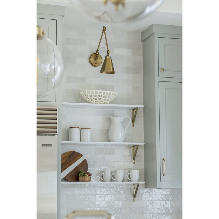 Cloe 2.5" x 8" White Ceramic Wall Tile