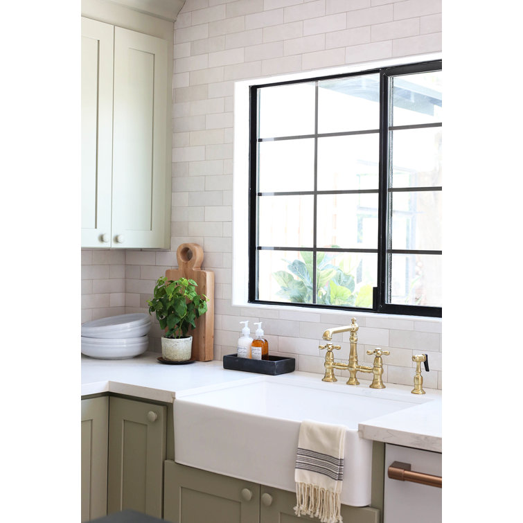 Cloe 2.5" x 8" White Ceramic Wall Tile