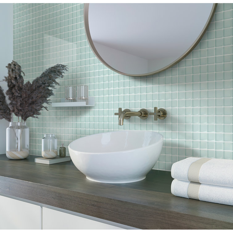 Ice 4x4 Matte Glass Mosaic Tile for Walls and Floors