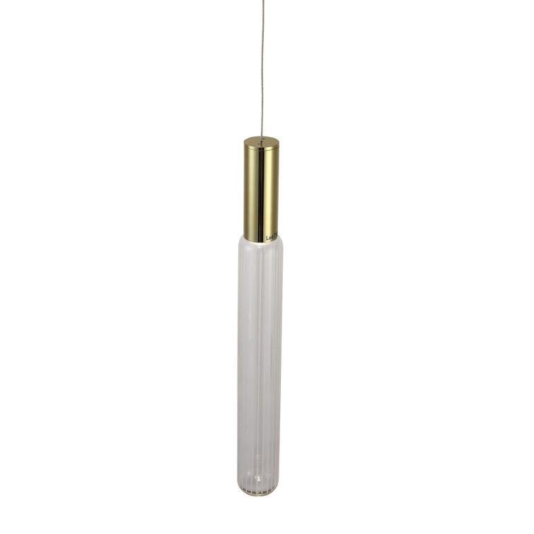 Elegant Gold Finish LED Pendant with Clear Glass Shades