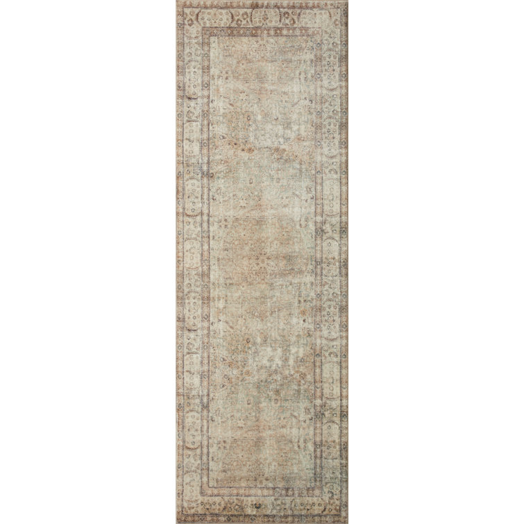 Margot Antique Sage Stain-Resistant Runner Rug