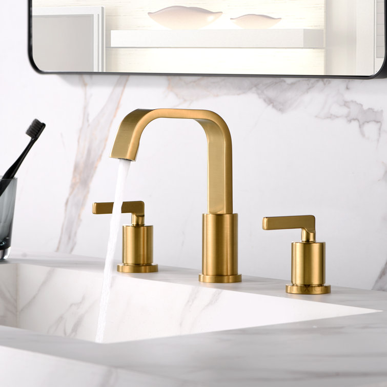 Bronze 2-Handle Widespread Bathroom Faucet with Drain Assembly