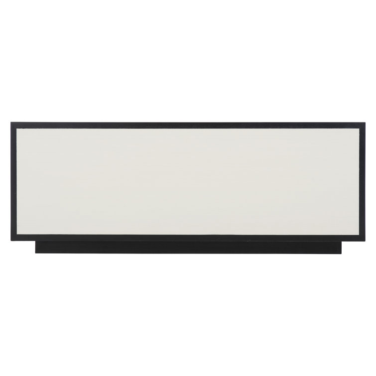 White and Black Square Wood Coffee Table with Storage