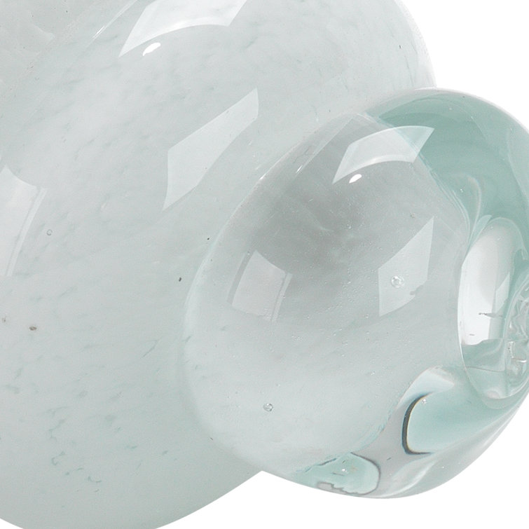 Hand Blown White Glass Coastal Shell Figurines Set