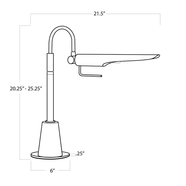 Adjustable 1-Light Oil Rubbed Bronze Desk Lamp with Clear Cord