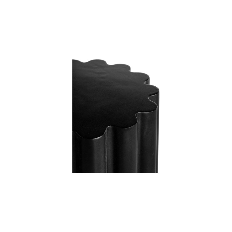 Sculptural Black Concrete Indoor/Outdoor Side Table