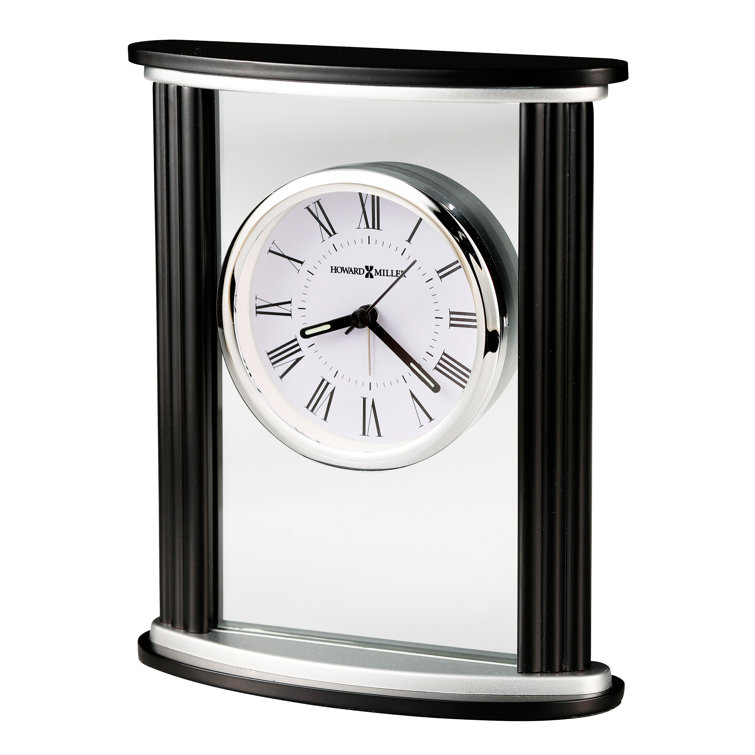 Cambridge Black and Chrome Quartz Table Clock
