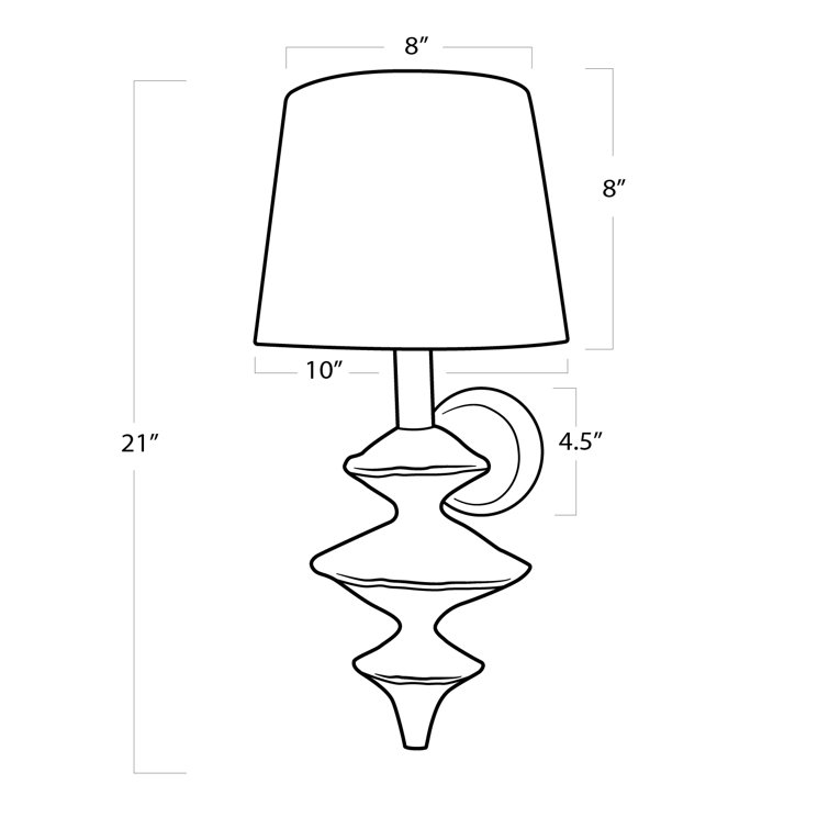 Matte White Linen-Shade Dimmable Steel Wall Sconce