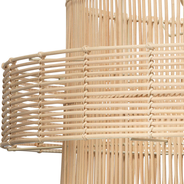 Coastal Breeze Natural Rattan 2-Light Pendant