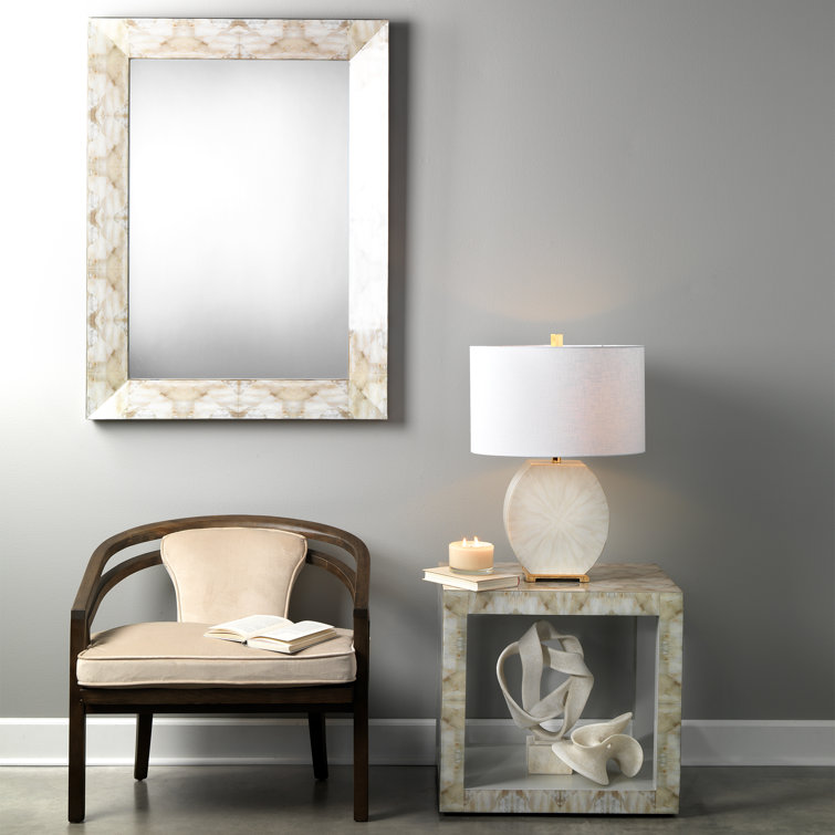 Fragment Lacquered Wood Vanity Mirror 48" x 36" Multi-Color