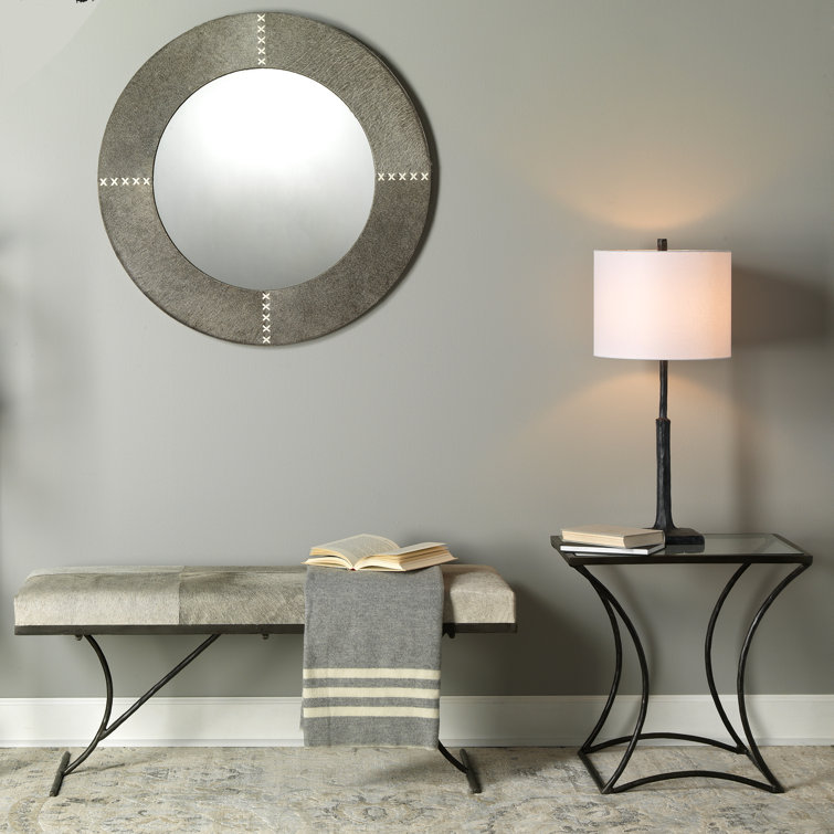 Modern Black Resin Desk Lamp with White Linen Shade