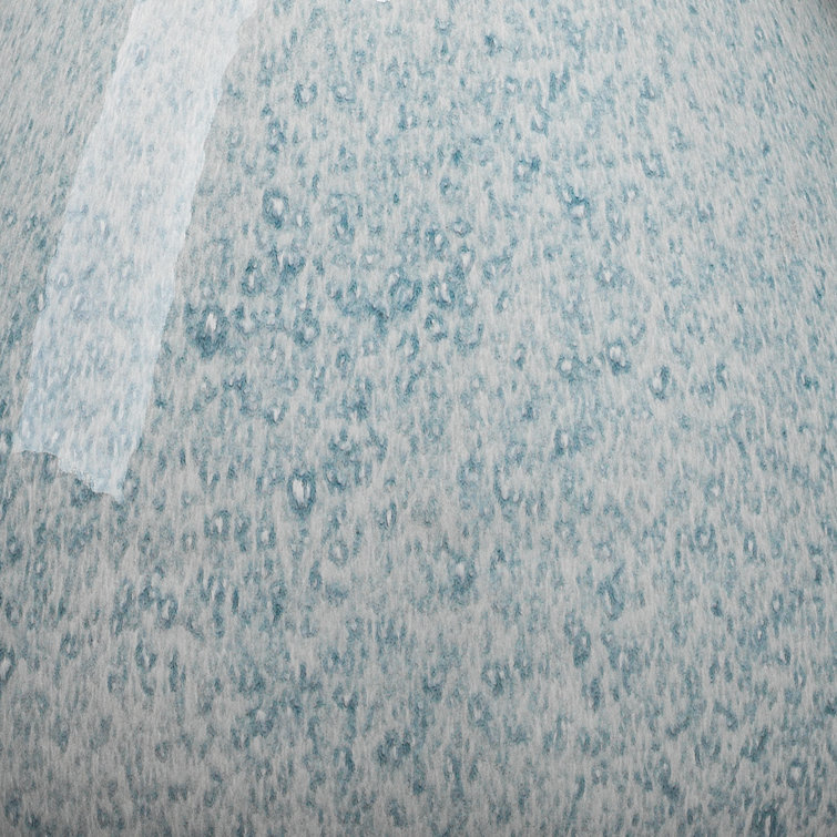 Levi Blue Ceramic Table Lamp with White Linen Shade