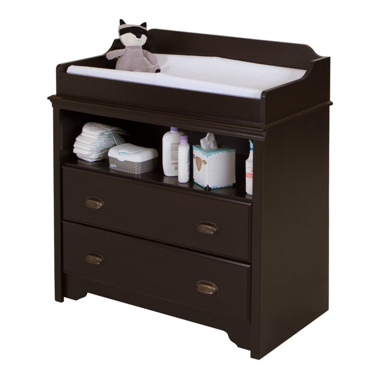 Espresso Laminated Particleboard Nursery Changing Table Dresser