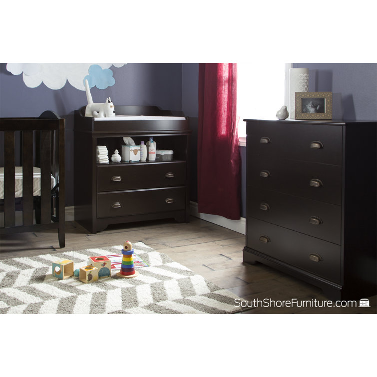 Espresso Laminated Particleboard Nursery Changing Table Dresser
