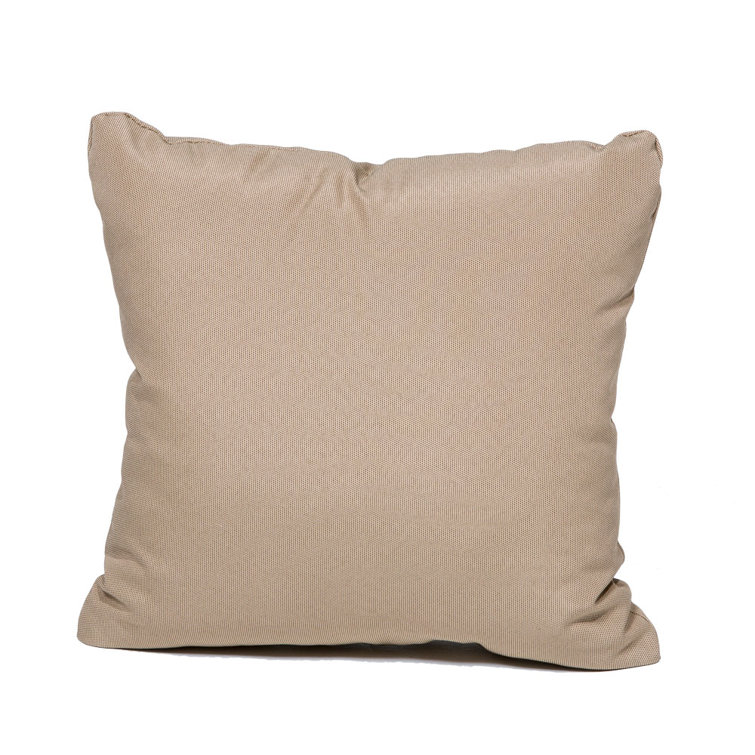 Wheat Performance Square Outdoor Throw Pillows Set of 2