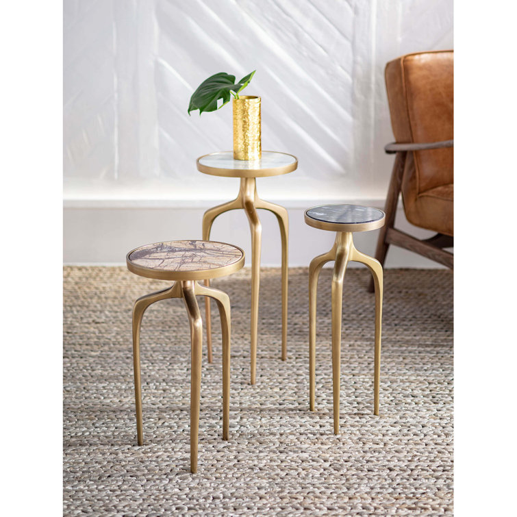 Mid-Century Modern Gradient Height Accent Tables Set
