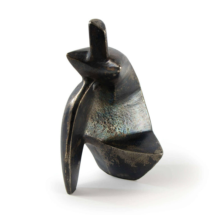 Blackened Zinc Modern Abstract Metal Sculpture