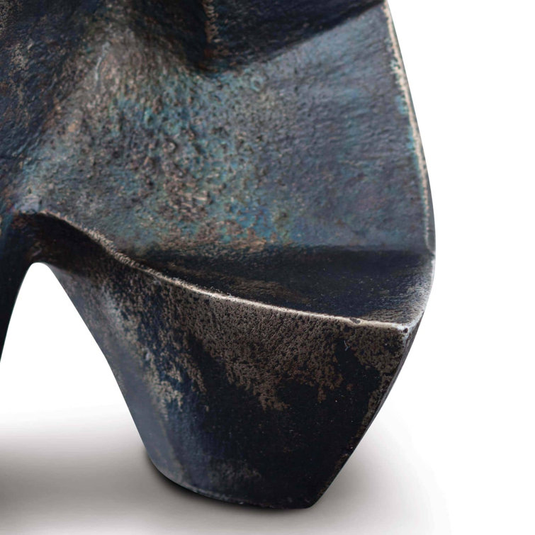 Blackened Zinc Modern Abstract Metal Sculpture