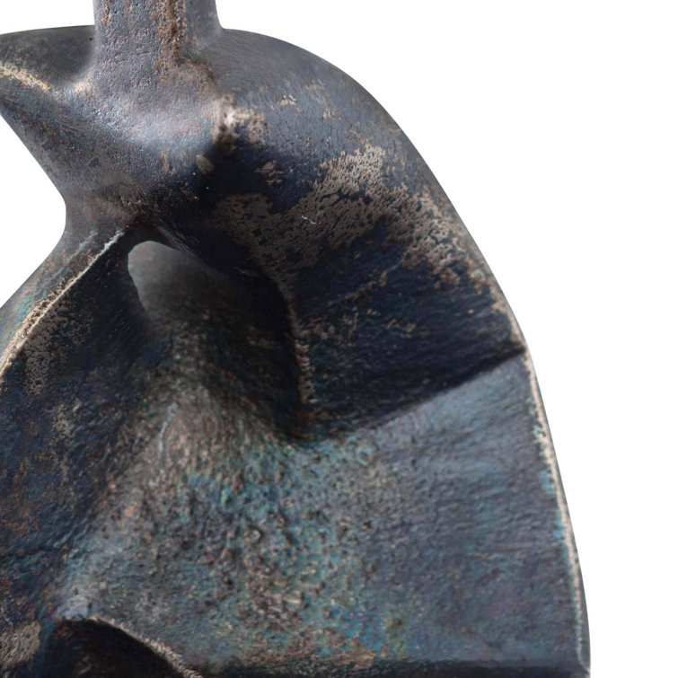 Blackened Zinc Modern Abstract Metal Sculpture