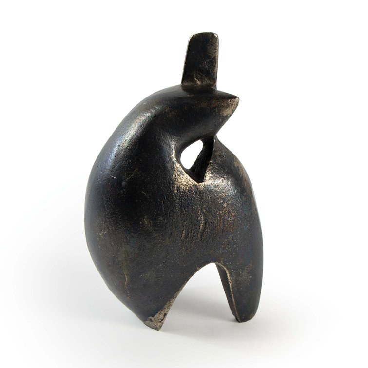 Blackened Zinc Modern Abstract Metal Sculpture