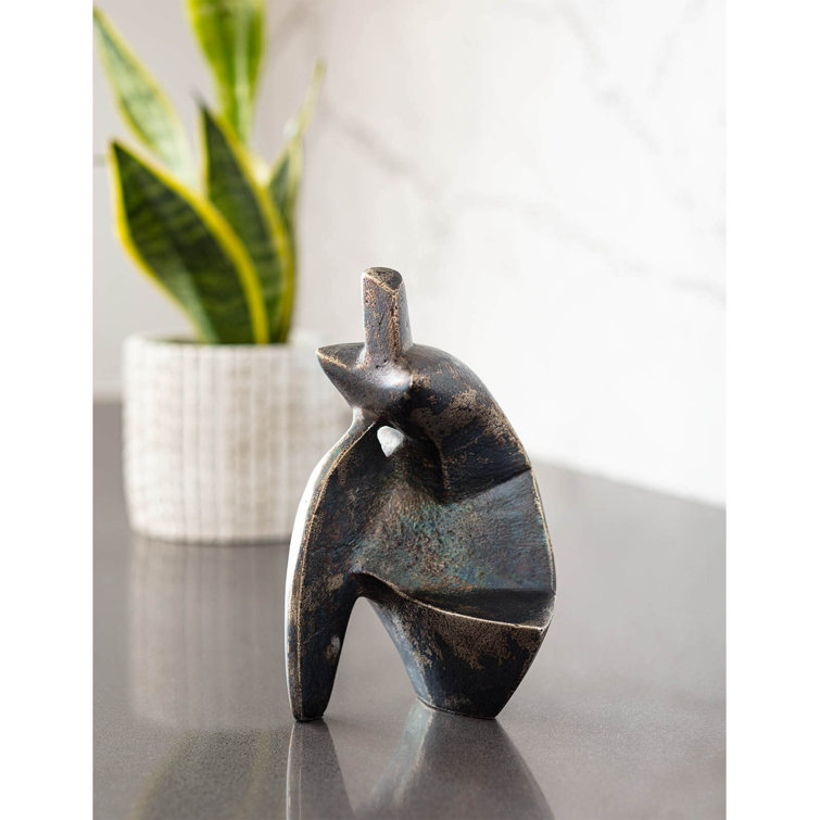 Blackened Zinc Modern Abstract Metal Sculpture
