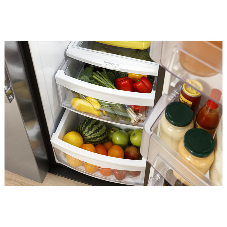 Stainless Steel 36" Smart Side-by-Side Refrigerator with Ice Maker